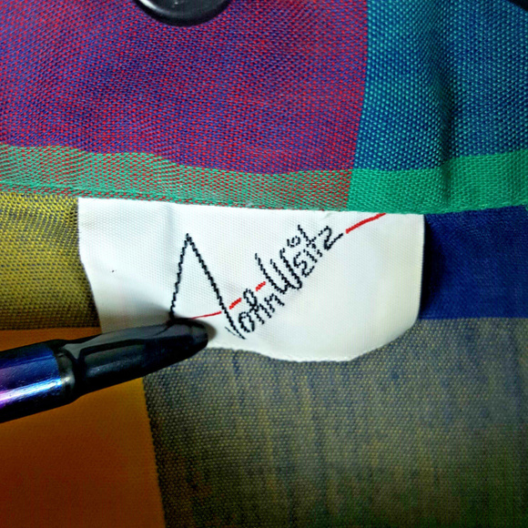 John Weitz Checkered Long Sleeve Cotton Polyester - Picture 4 of 7